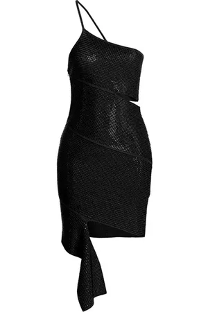 ANDREADAMO Abito monospalla strass