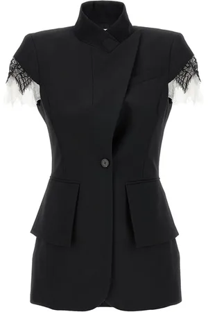 Alexander McQueen Blazer dettagli pizzo