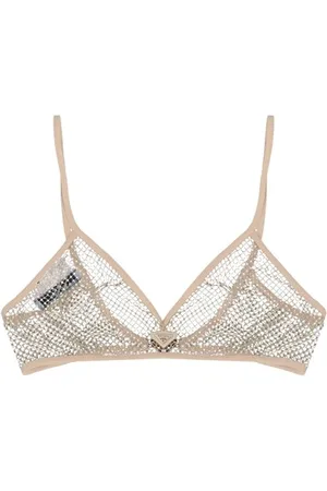Prada Reggiseno rete strass