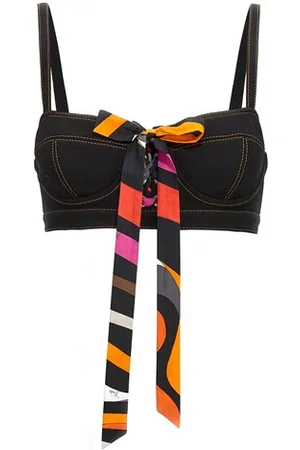 Puccini Top cropped nodo fantasia