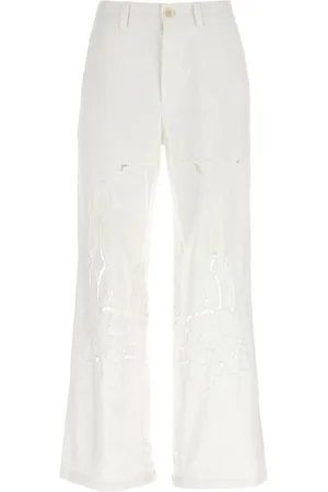 Marine Serre Pantalone ricami cut-out