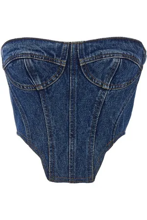 DAVID KOMA Top bustier denim