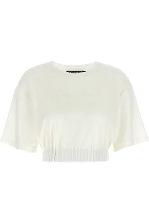 Dolce & Gabbana Top ciniglia logo