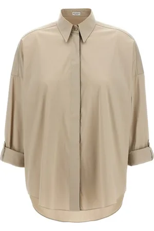 Brunello Cucinelli Camicia popeline Monile