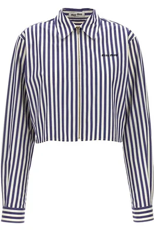 Miu Miu Camicia righe cropped