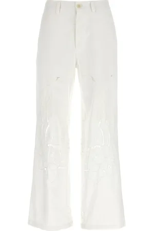 Marine Serre Pantalone ricami cut-out