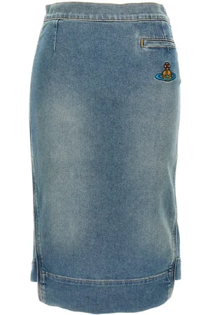 Vivienne Westwood Gonna denim ricamo logo