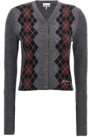 Ganni Cardigan argyle