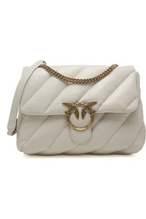 Pinko Love bag big puff maxi quilt avorio oro