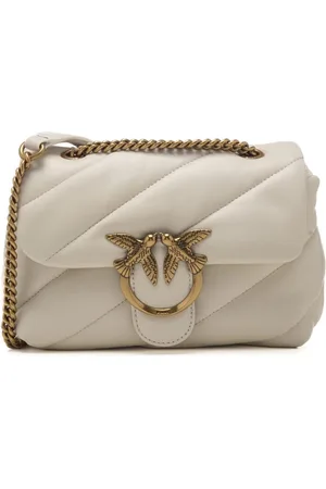 Pinko Love mini puff maxi quilt nappa avorio oro