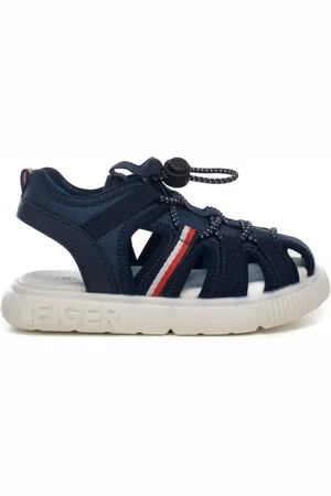Tommy Hilfiger Sandali bimbo con laccio blu ed inserti rossi