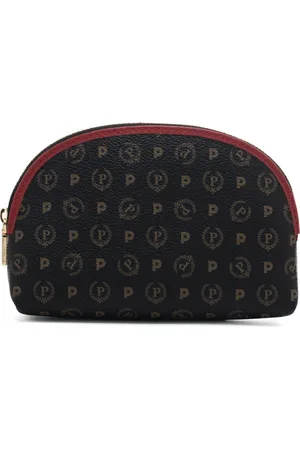 Pollini Pochette con stampa heritage nero rosso lacca