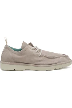 Panchic Scarpe uomo con stringhe a tre occhielli ghiaccio in pelle scamosciata