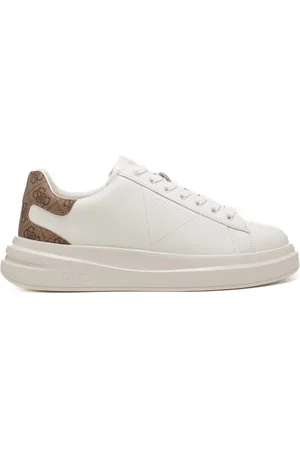 Guess Sneakers da uomo elba con suola in gomma e tallone con logo 4g white beige