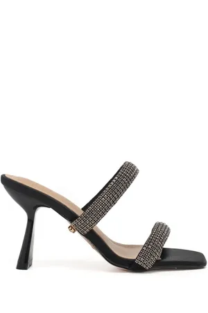 Twenty Fourhaitch Sandali eleganti da donna sadira con fasce in cristallo nero
