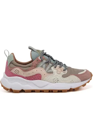 Flower Mountain Sneakers da donna yamano 3 in camoscio multicolor e tessuto tecnico cipria