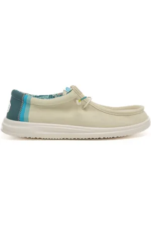 Hey dude Mocassini da uomo wally h2o surf in tessuto con plantare traspirante white