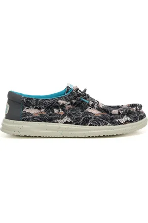 Hey dude Mocassini da uomo wally h2o tropical con plantare traspirante nero black
