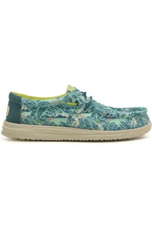 Hey dude Mocassini da uomo wally h2o tropical con plantare traspirante blu