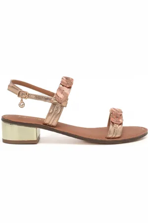 GARDINI SPIRIT Sandali donna oro rosa con tacco basso e dettagli strass