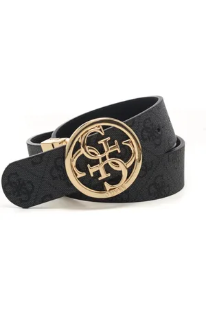 Guess Cintura reversibile da donna noelle con fibbia in metallo e logo 4g nero