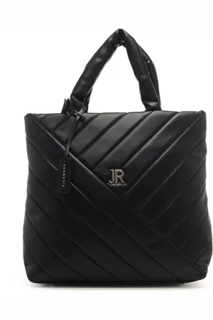 John Richmond Shopping bag serei da donna con design trapuntato e logo monogram nera