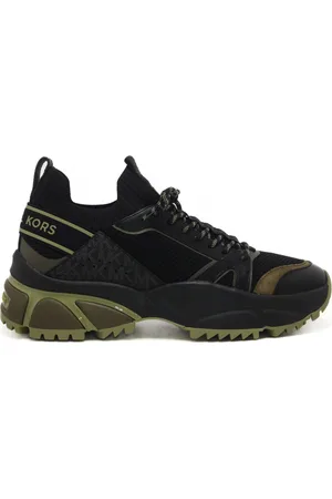 Michael Kors Sneakers da uomo lucas trainer in materiale misto e suola in gomma sportiva verde oliva