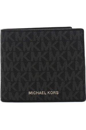 Michael Kors Portafoglio a libro greyson da uomo con stampa logo black