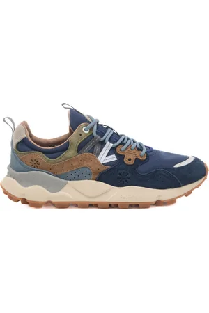 Flower Mountain Sneakers da uomo yamano 3 in tessuto tecnico e suede blu navy