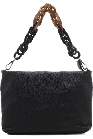 Gianni chiarini Borsa a spalla da donna brenda con manico bicolor con maxi catena nera