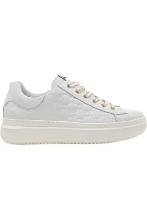 Nero Giardini Sneakers donna in pelle bianca con logo