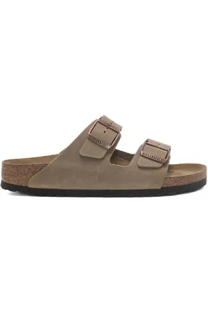 Birkenstock Sandali da uomo arizona in vera pelle oliata tabacco