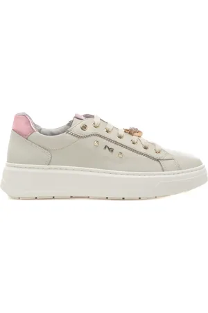 Nero Giardini Sneakers da donna con charm sul davanti crema e rosa