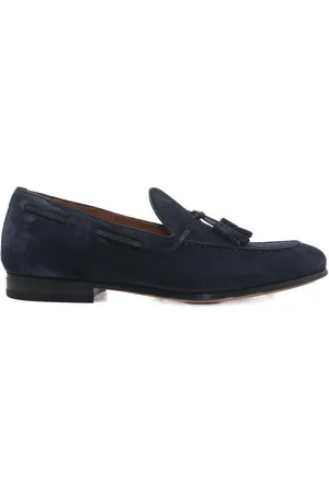 Rossi Mocassini da uomo in suede con dettaglio sul davanti blu