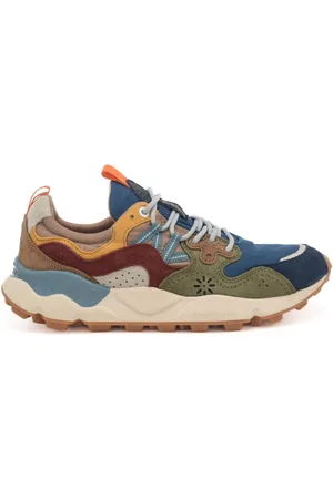 Flower Mountain Sneakers da uomo yamano 3 in tessuto tecnico e suede blu e verde