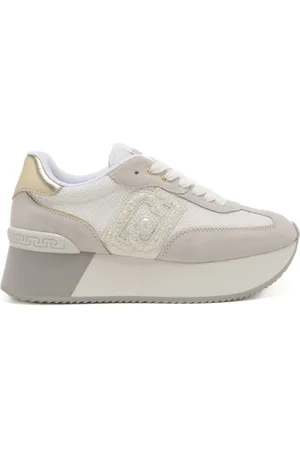 Liu Jo Sneakers da donna dreamy 02 con maxi logo monogram con glitter neutro e oro