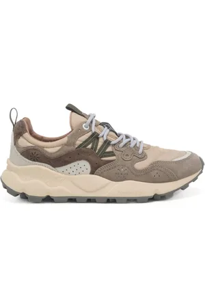 Flower Mountain Sneakers da uomo yamano 3 in tessuto tecnico e suede marrone e beige