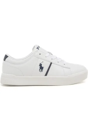 Ralph Lauren Sneakers da ragazzo frazier bianche e blu navy