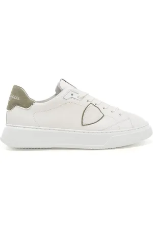 Philippe model Sneakers da uomo temple low con inserti in suede bianche