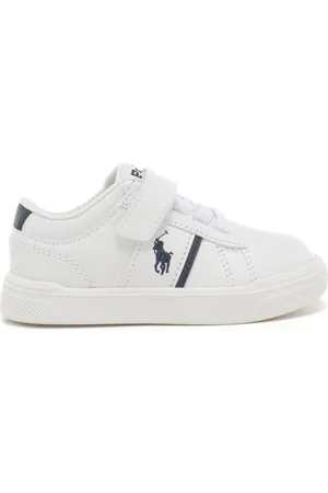 Ralph Lauren Sneakers da bambino frazier bianche e blu navy