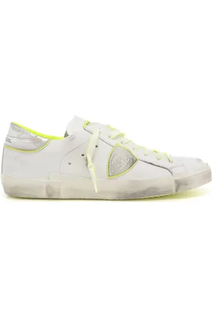 Philippe model Sneakers da uomo prsx low con inserto laminato a contrasto bianche