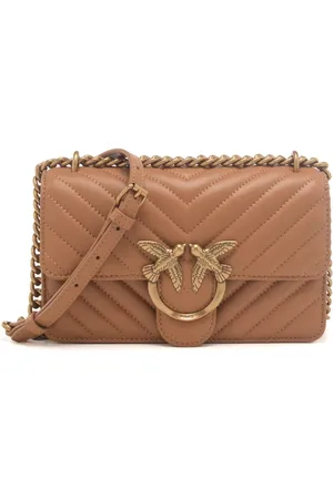 Pinko Love one mini dc sheep nappa chevron con tracolla in catena torrone