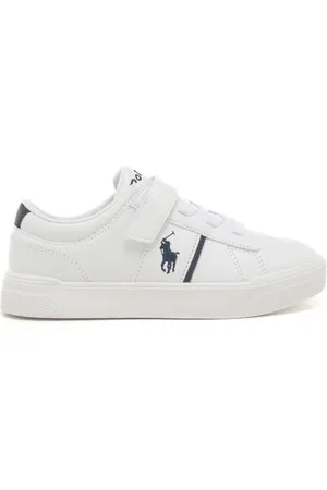 Ralph Lauren Sneakers da bambino frazier bianche e blu navy
