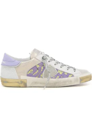 Philippe model Sneakers da donna prsx low con inserti ricamati sulla parte esterna lilla
