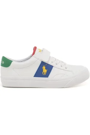 Ralph Lauren Sneakers da bambino con inserti a contrasto bianche