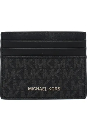 Michael Kors Portacarte greyson da uomo con stampa logo black