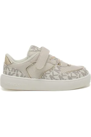 Michael Kors Sneakers da bambina con stampa logo monogram all over vaniglia