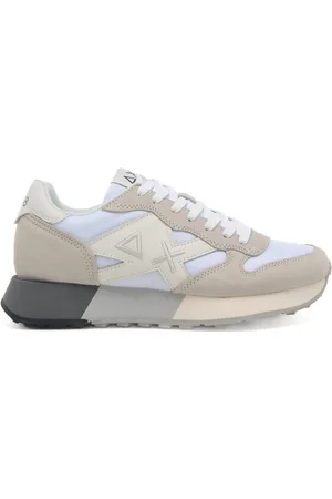 sun68 Sneakers da uomo jaki 2.0 bicolor con inserti in suede bianche