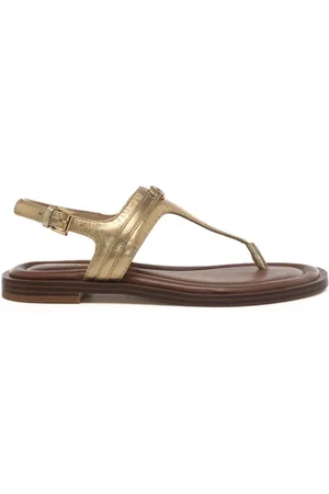 Michael Kors Sandali infradito da donna mandy thong in vera pelle oro