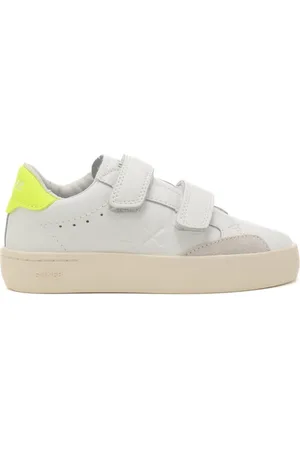 sun68 Sneakers da bambino con logo sulla parte esterna e inserto a contrasto sul retro bianco giallo